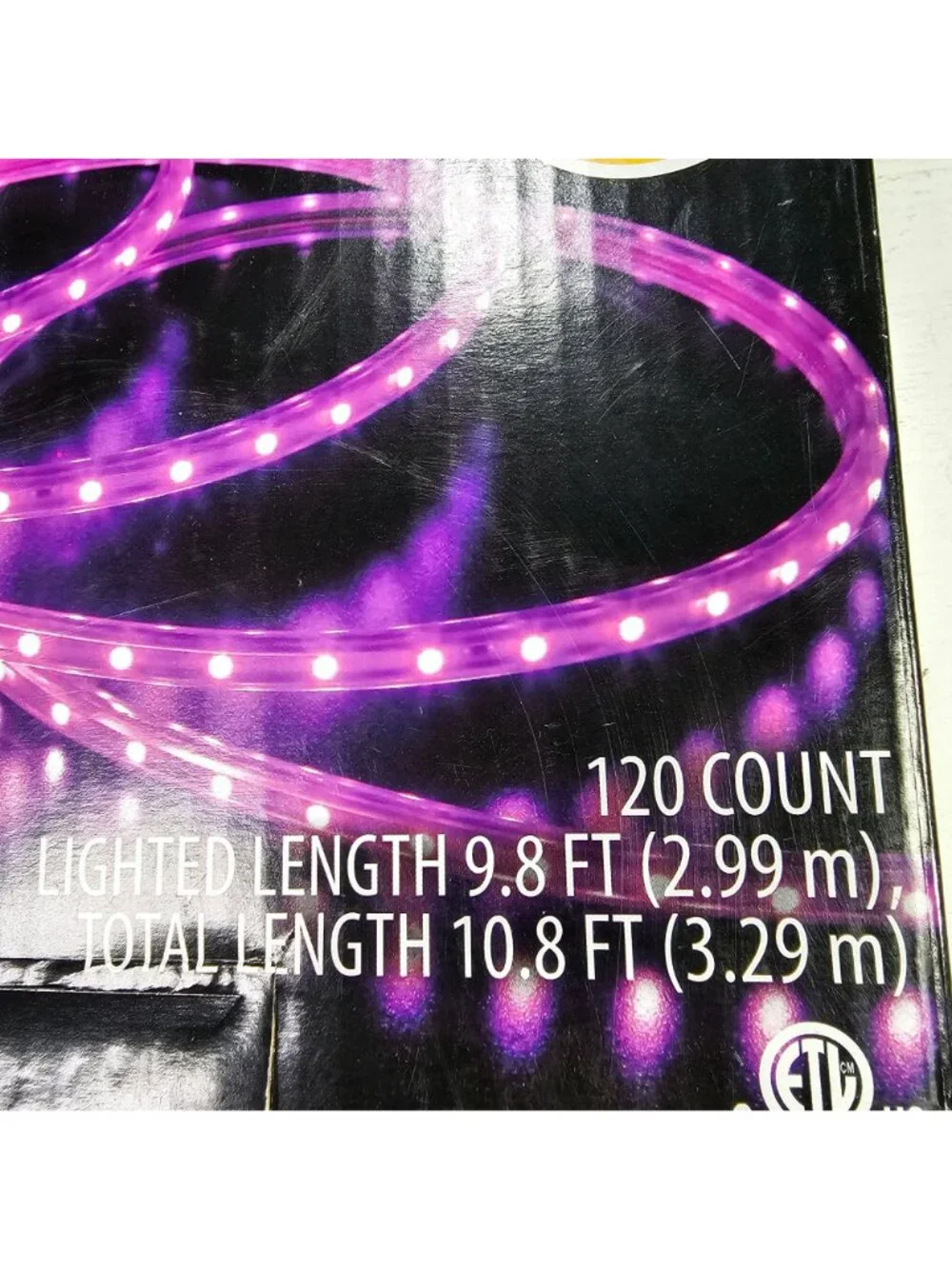 Purple LED Tape Light 120 Count 9.8ft Indoor/Outdoor Flexible Strip